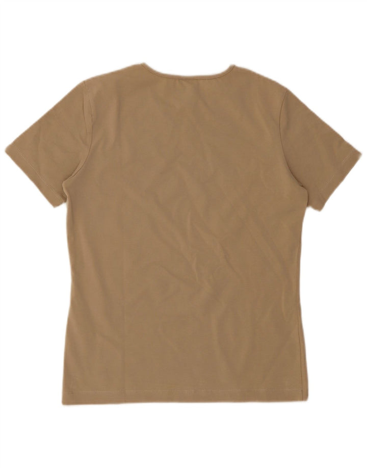 Женская футболка Trussardi Top UK 14, большая, бежевая