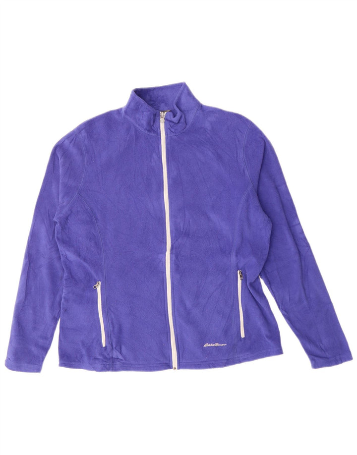 Женская флисовая куртка Eddie Bauer UK 16, большой фиолетовый полиэстер