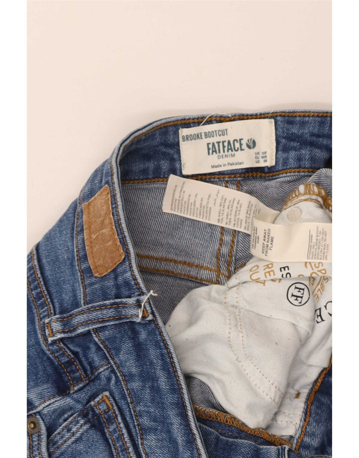 Женские джинсы Bootcut Fat Face UK 12, средние W30 L29, синие, хлопок