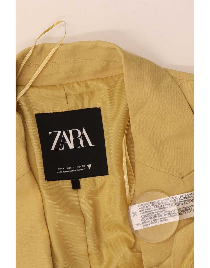 Женский пиджак Zara на 2 пуговицах UK 16, большой черный лиоцелл