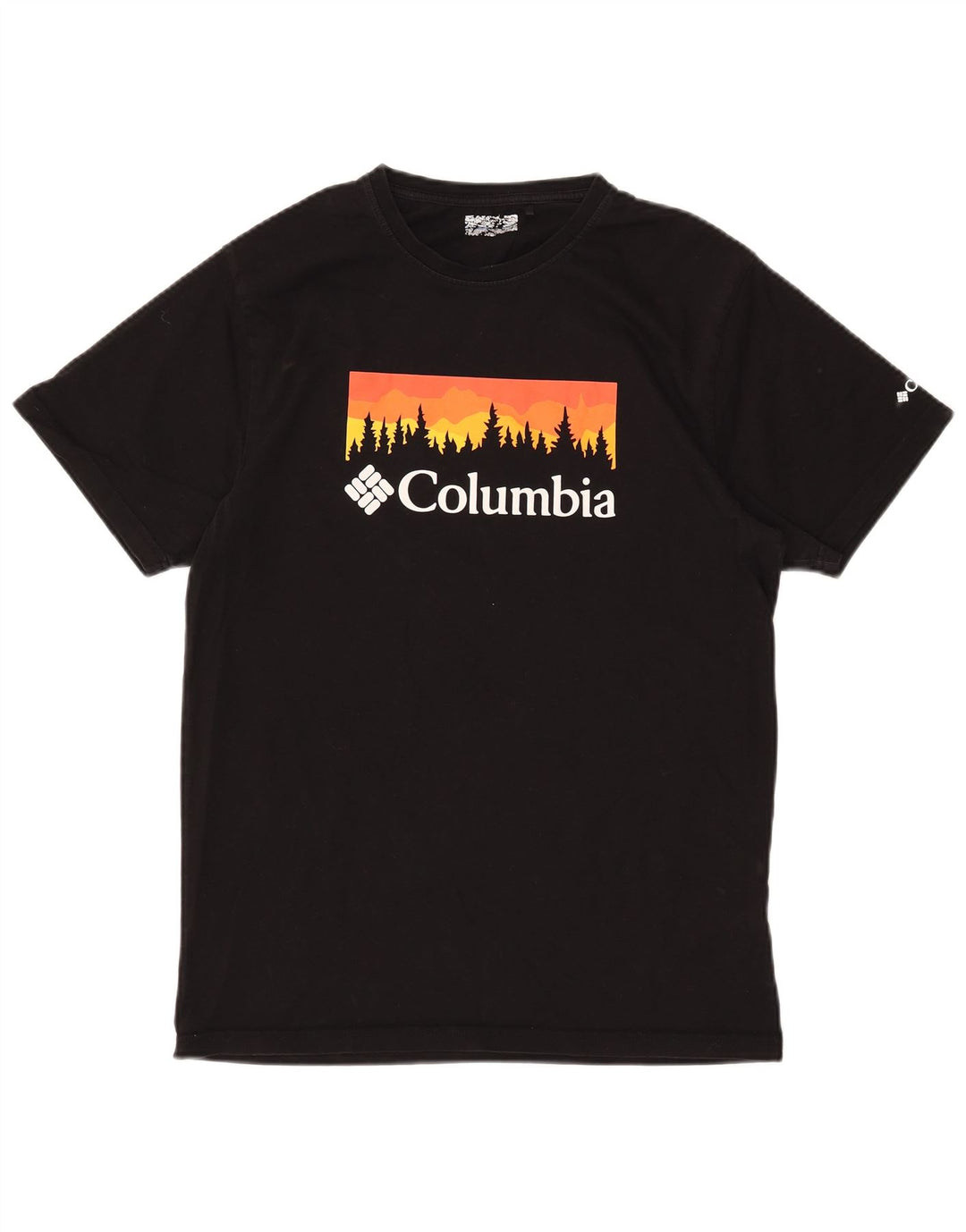 Мужская футболка Columbia с графическим рисунком, средний черный хлопковый топ