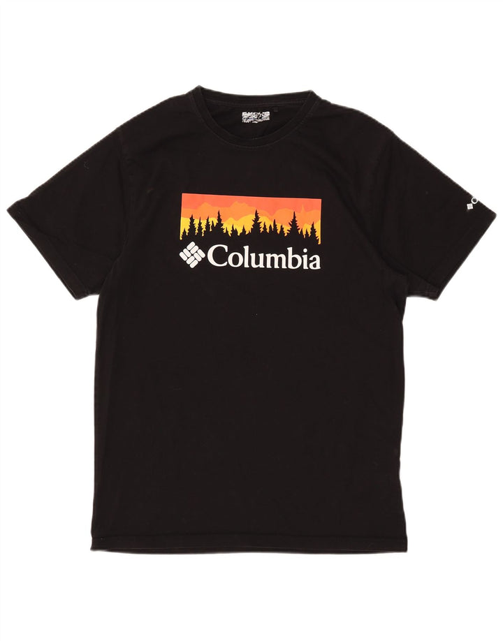 Мужская футболка Columbia с графическим рисунком, средний черный хлопковый топ