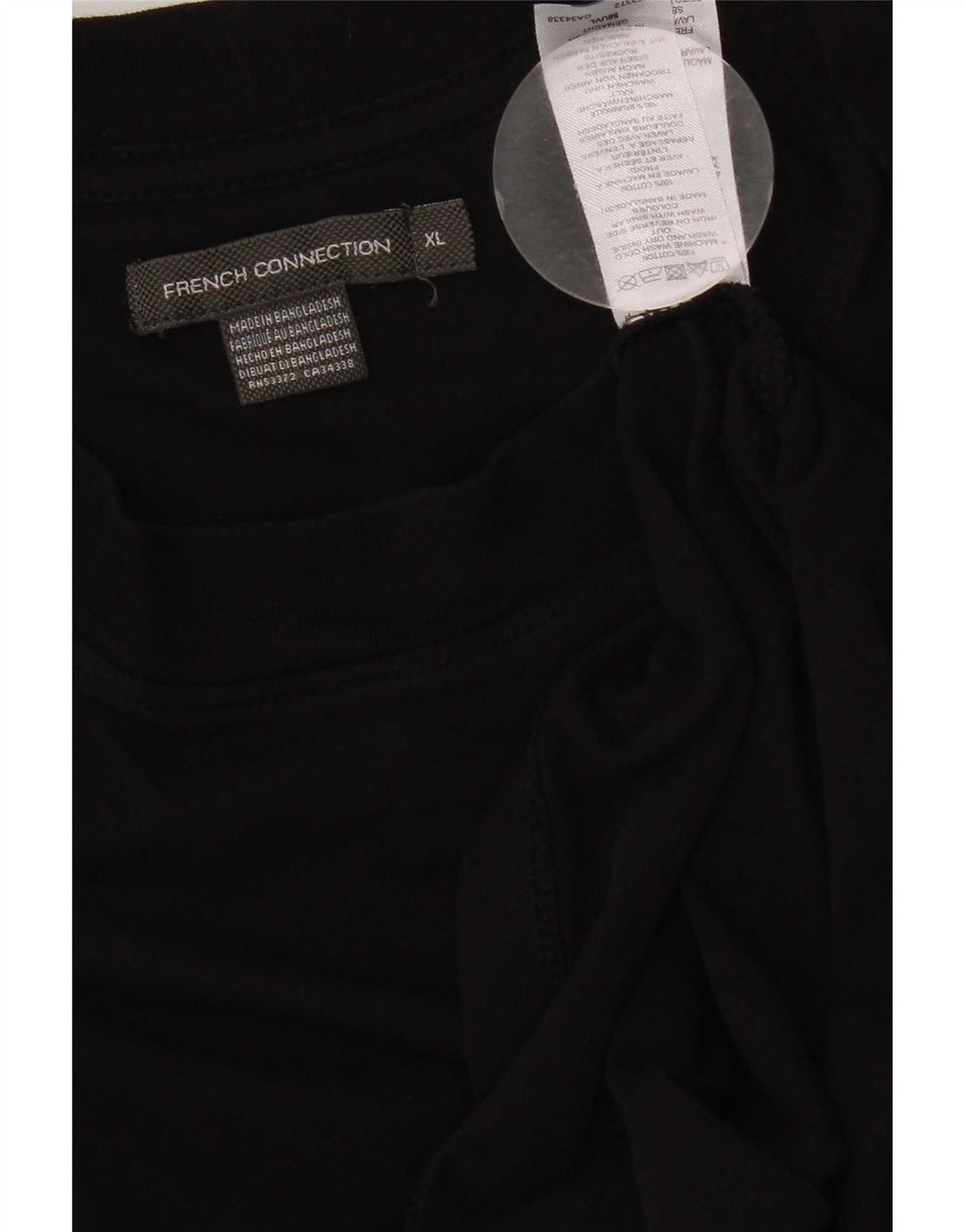 Мужская футболка French Connection Top XL, черный хлопок