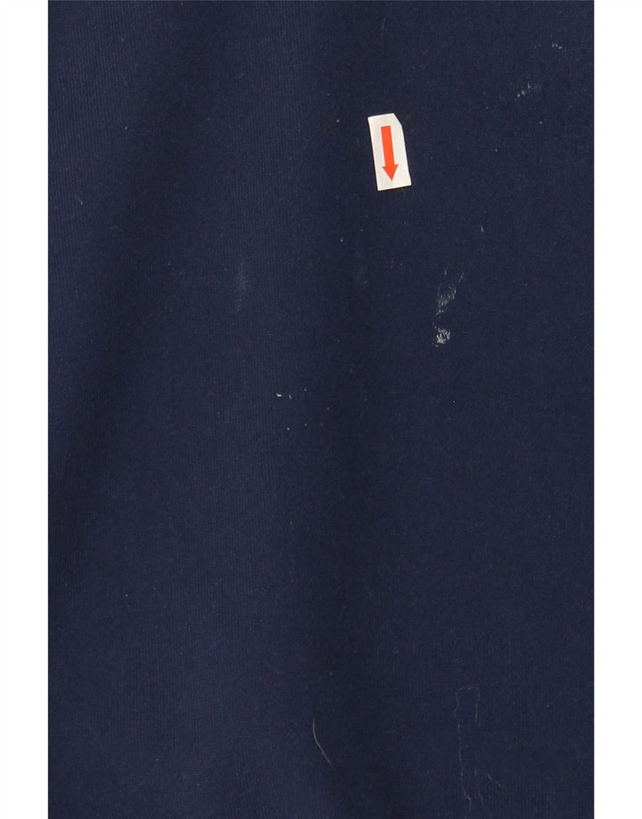 ERREA Mens Zip Neck Sweatshirt Jumper Large Navy Blue Vintage Errea and Second-Hand Errea from Messina Hembry 
