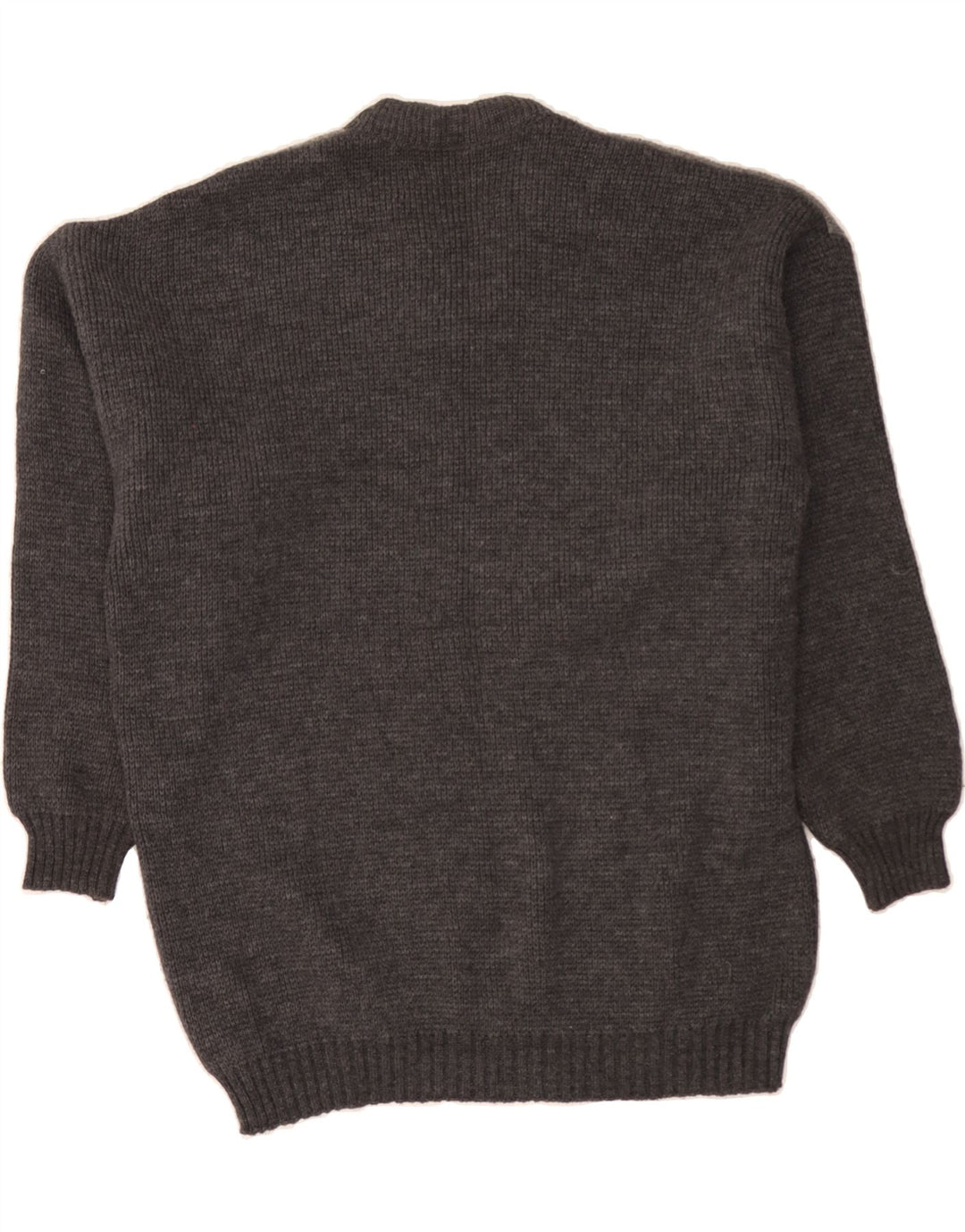 VINTAGE Mens V-Neck Jumper Sweater XL Grey Argyle/Diamond Wool Vintage Vintage and Second-Hand Vintage from Messina Hembry 