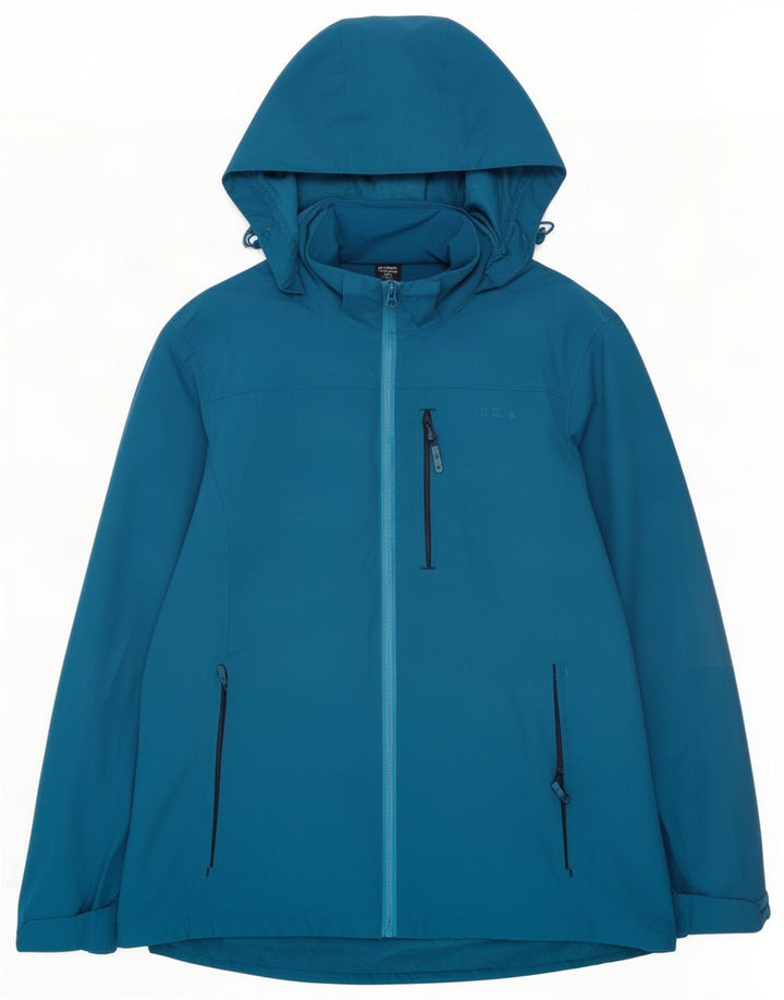 Женская дождевик с капюшоном Mountain Warehouse UK 16, большой синий полиэстер