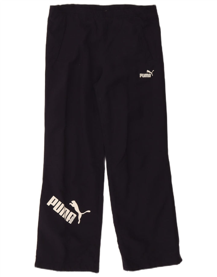 PUMA Спортивные брюки с графическим рисунком для мальчиков 11–12 лет, темно-синий, полиэстер