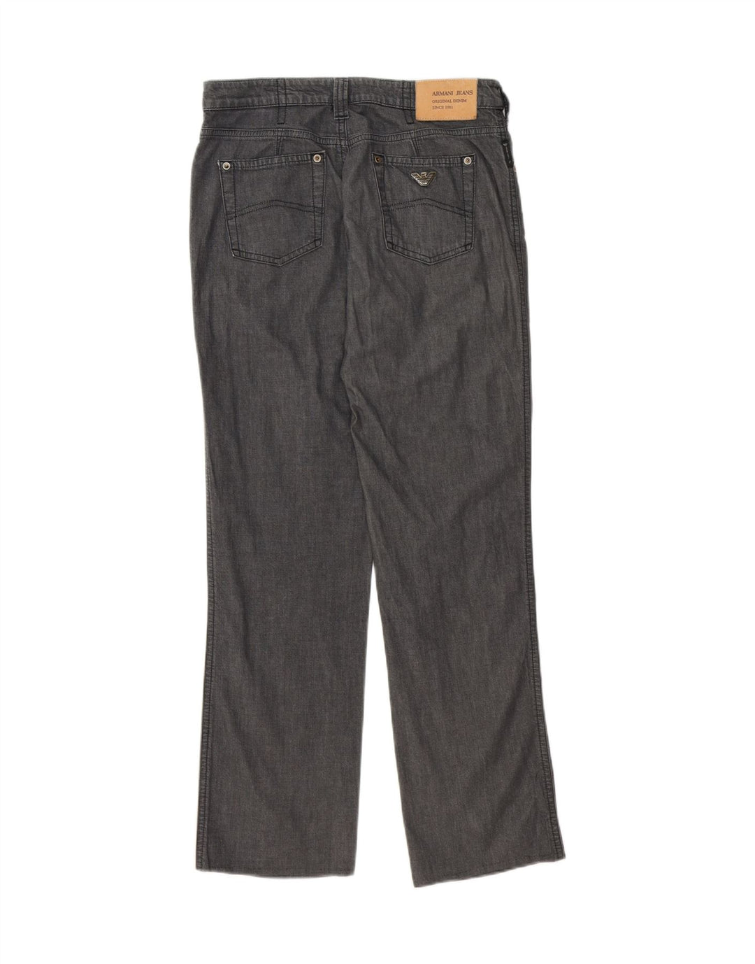 ARMANI Mens Straight Jeans W31 L28 Grey Cotton Vintage Armani and Second-Hand Armani from Messina Hembry 
