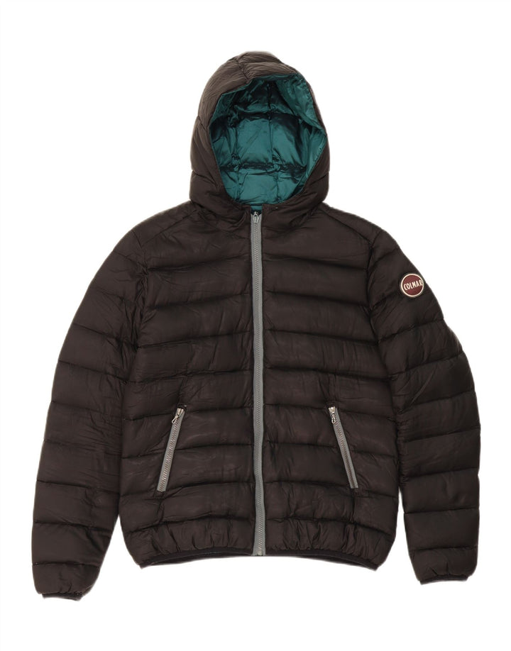 COLMAR Womens Hooded Padded Jacket IT 48 XL Black Vintage Colmar and Second-Hand Colmar from Messina Hembry 