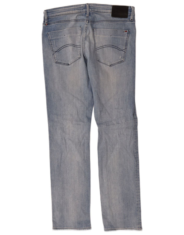 Мужские потертые узкие джинсы Tommy Hilfiger Scanton W34 L32, синий хлопок
