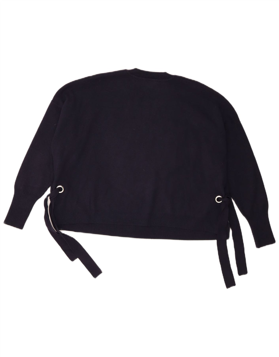 Женский укороченный джемпер с круглым вырезом Whistles UK 10, маленький темно-синий