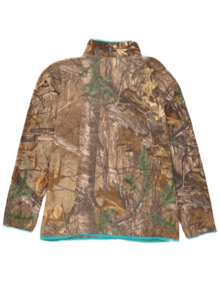 Женская флисовая куртка REALTREE США 4/6 маленькая коричневая с цветными блоками