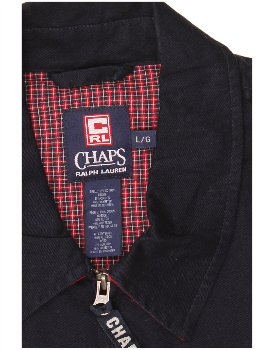 Мужской бомбер Chaps UK 40, большой темно-синий, хлопок