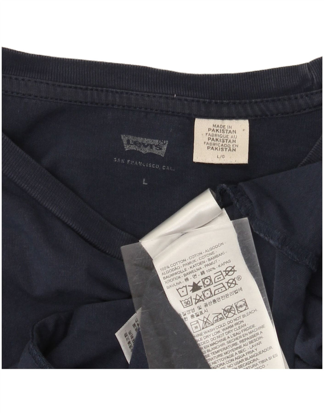 Мужская футболка с рисунком LEVI'S, большой темно-синий хлопок