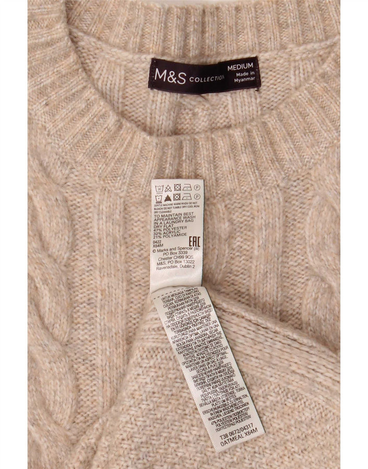 Женская майка без рукавов Marks & Spencer UK 14, средний бежевый, полиэстер