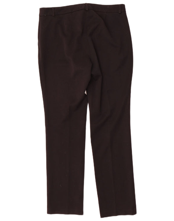 Marks & Spencer Womens Modern Casual Trousers UK 14 Large W32 L30 Black