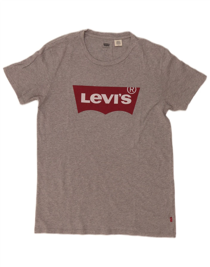 Мужская футболка с рисунком Levi's, маленький серый в крапинку