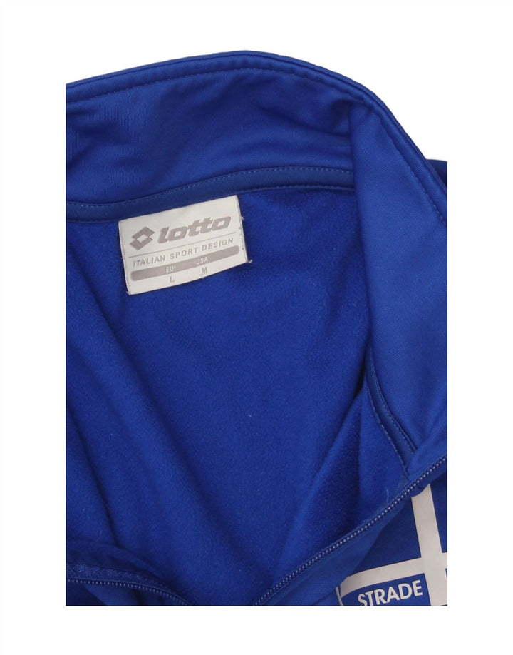 Мужской свитшот на молнии с рисунком Lotto, большой синий полиэстер