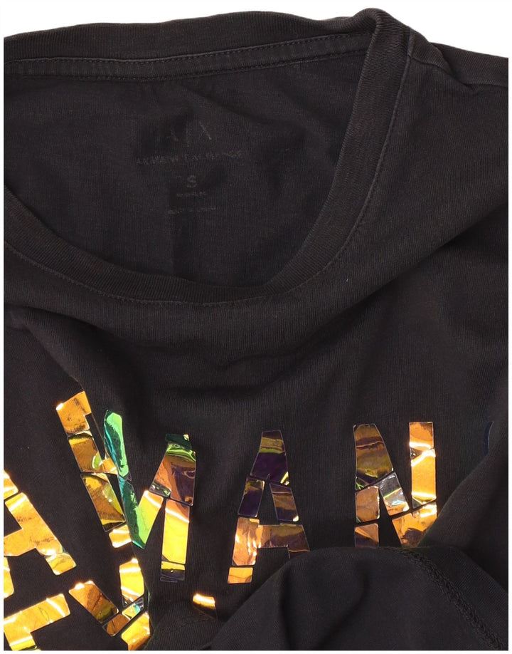 Мужская футболка с рисунком Armani Exchange, маленький черный