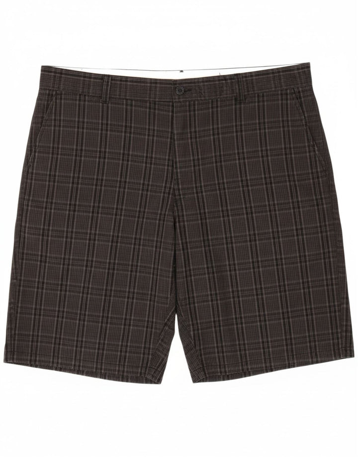 DICKIES Mens Regular Fit Cargo Shorts W46 3XL Grey Check Cotton Vintage Dickies and Second-Hand Dickies from Messina Hembry 