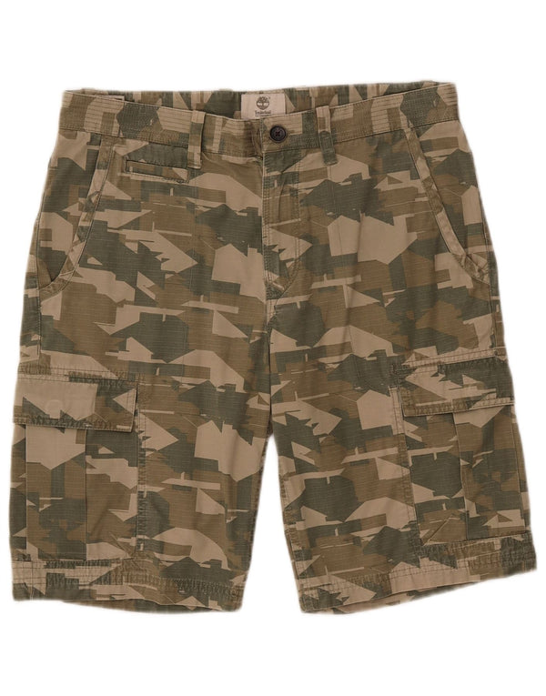 Мужские шорты-карго Timberland Medium W33 Хаки, камуфляжный хлопок