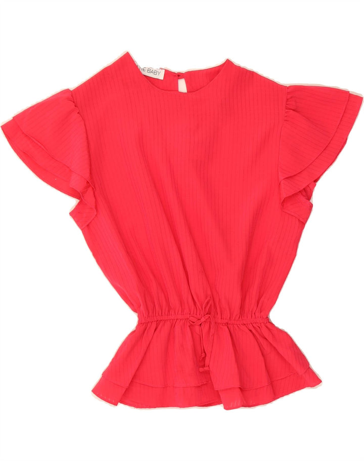VINTAGE Womens Blouse Top UK 10 Small Pink Pinstripe Vintage Vintage and Second-Hand Vintage from Messina Hembry 