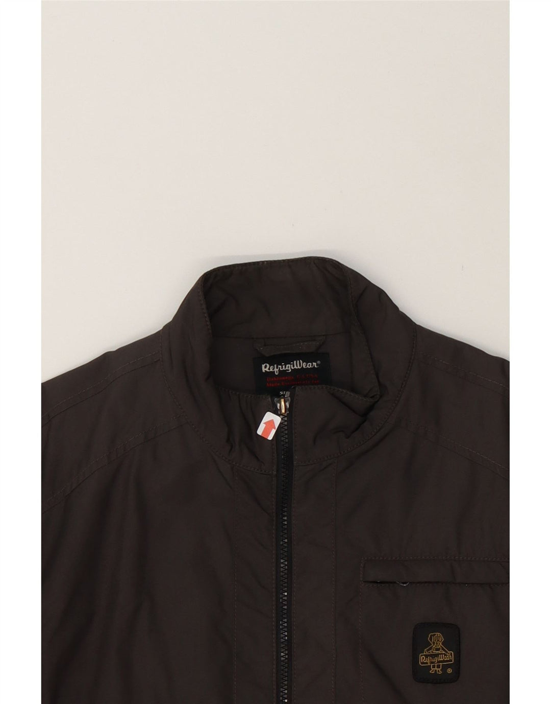 REFRIGIWEAR Womens Bomber Jacket UK 20 2XL Grey Colourblock Polyamide Vintage Refrigiwear and Second-Hand Refrigiwear from Messina Hembry 