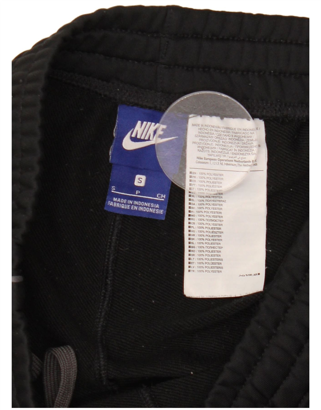 Мужские спортивные брюки Nike, маленькие черные, из полиэстера