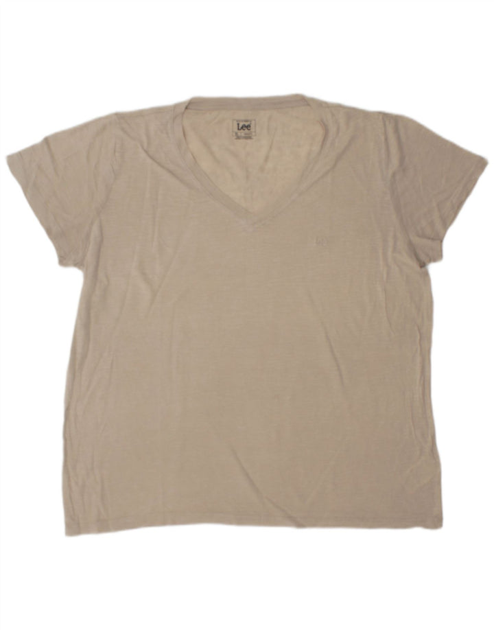 Мужская футболка Lee Regular Fit Top XL бежевого цвета из лиоцелла