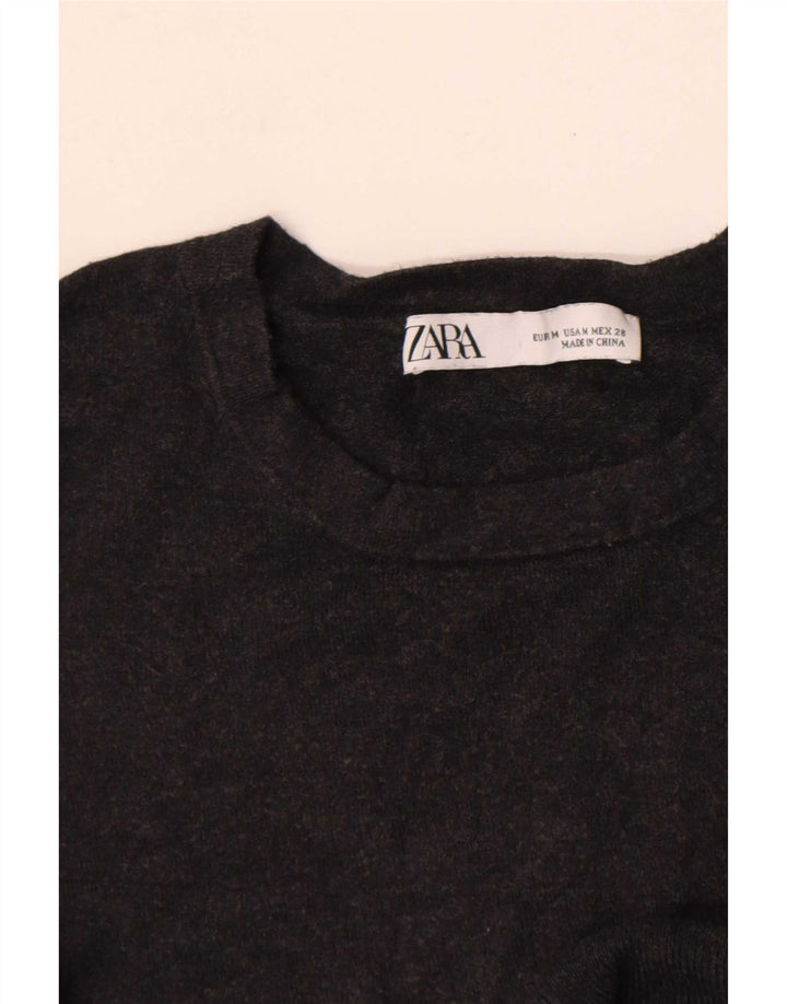Женская блузка с коротким рукавом Zara UK 12, средний серый цвет