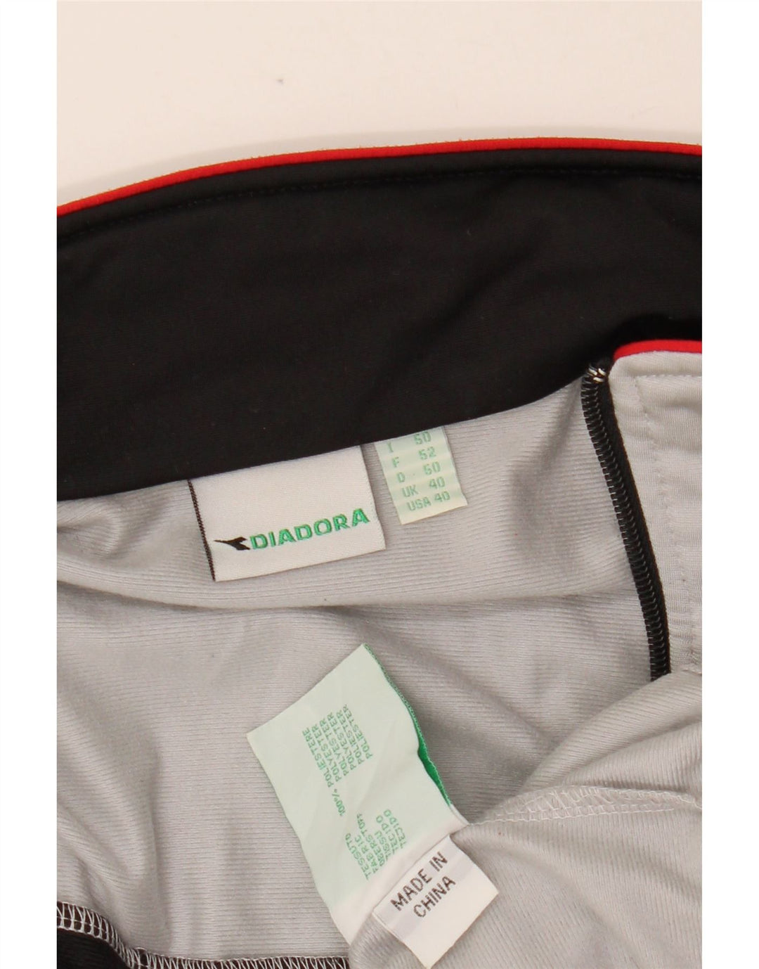 Верхняя куртка мужского спортивного костюма DIADORA UK 40, полиэстер среднего серого цвета