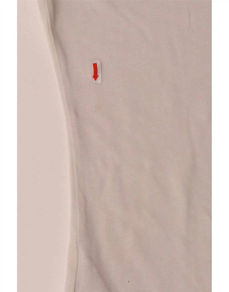 BURBERRY Womens Polo Shirt UK 12 Medium White Cotton Vintage Burberry and Second-Hand Burberry from Messina Hembry 