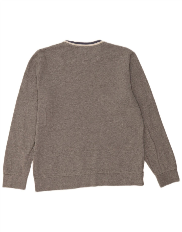 Мужской свитшот Jack & Jones, большой серый хлопковый джемпер