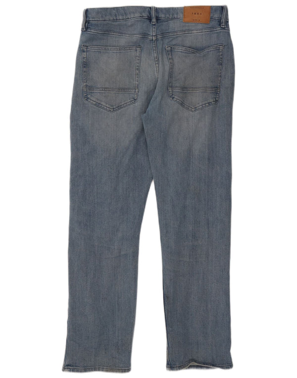 Мужские прямые джинсы Marks & Spencer W32 L29 синие, хлопок