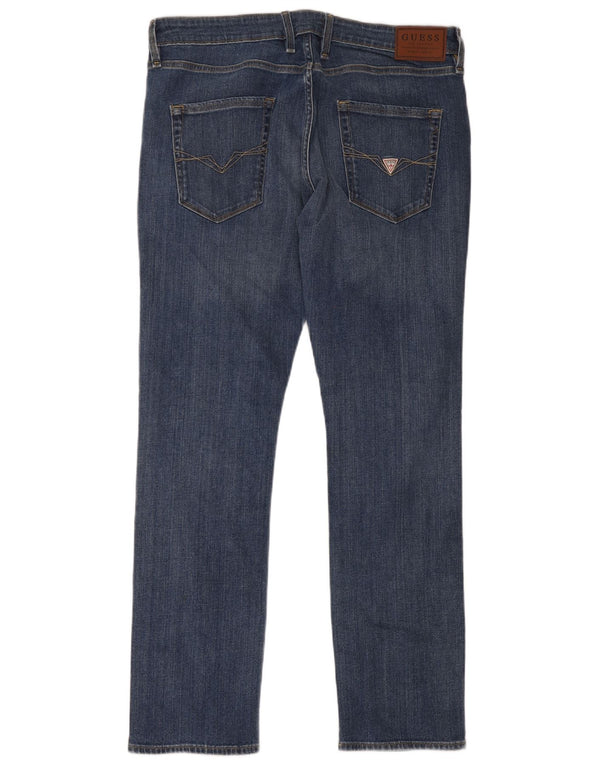 Мужские узкие прямые джинсы Guess Vermont W34 L31, синие, хлопок