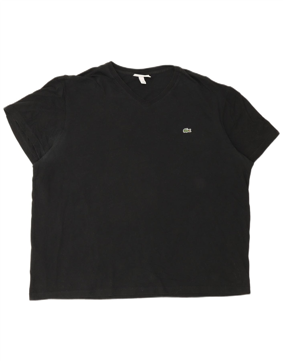 Мужская футболка Lacoste, размер 8 3XL, черная, хлопок