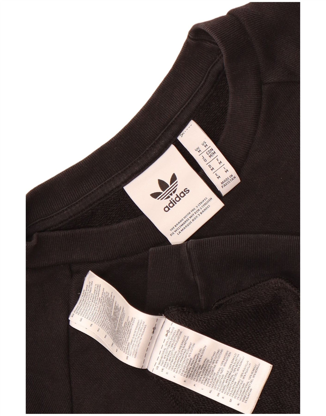 Мужской свитшот Adidas с рисунком, хлопковый джемпер среднего размера, черный