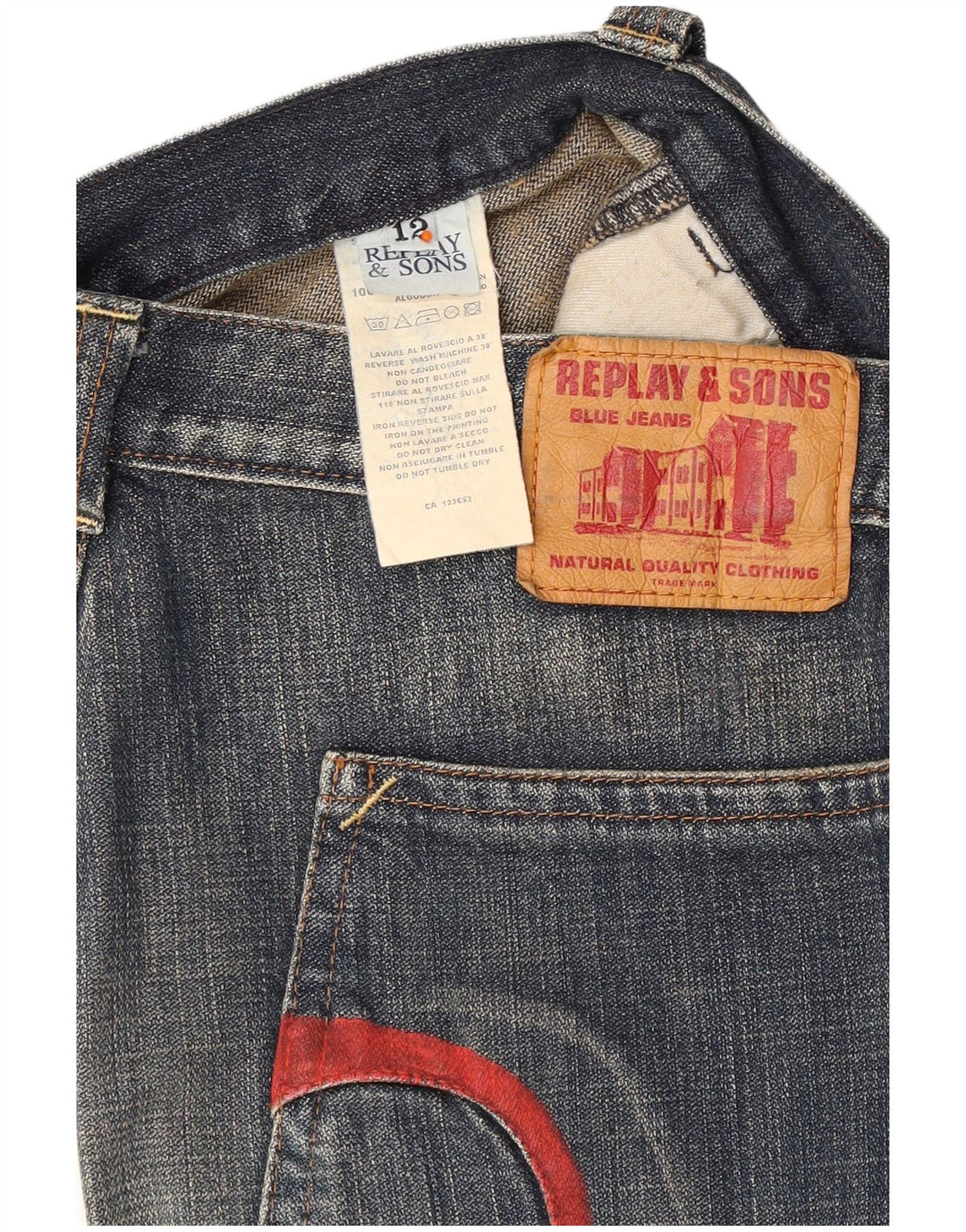 Джинсовые шорты REPLAY для мальчиков 11–12 лет W29, темно-синие, хлопок