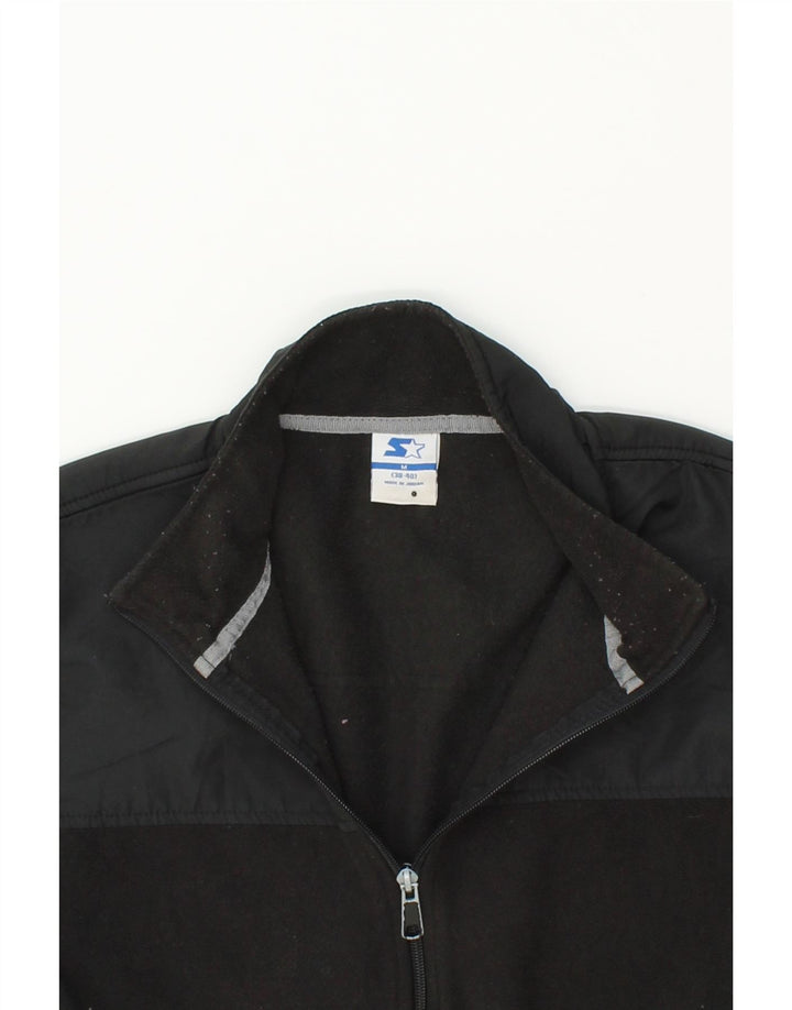 STARTER Mens Fleece Jacket UK 38/40 Medium Black Polyester Vintage Starter and Second-Hand Starter from Messina Hembry 
