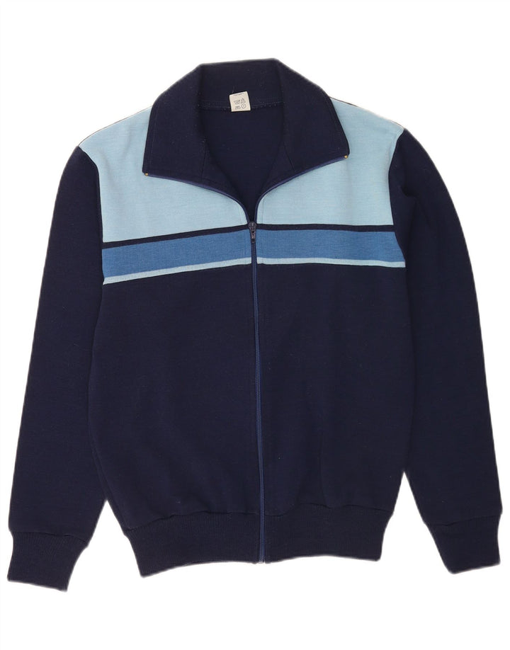 Винтажный мужской спортивный костюм Top Jacket IT 48 Medium Navy Blue Colorblock