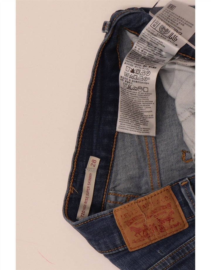 Женские джинсовые шорты LEVI'S 720 с высокой посадкой W28, средний синий, хлопок