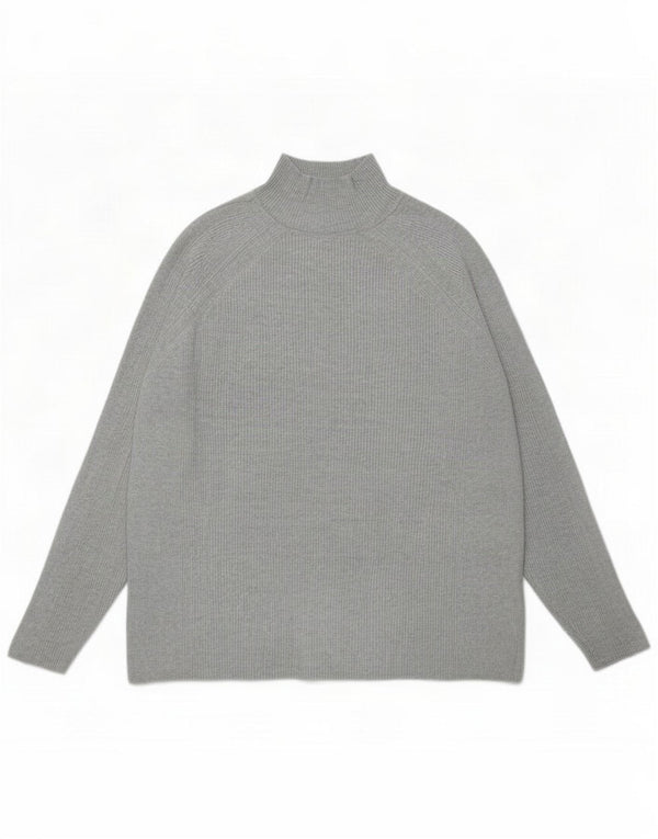 Женский джемпер с высоким воротником Marks & Spencer UK 18 XL Серая вискоза