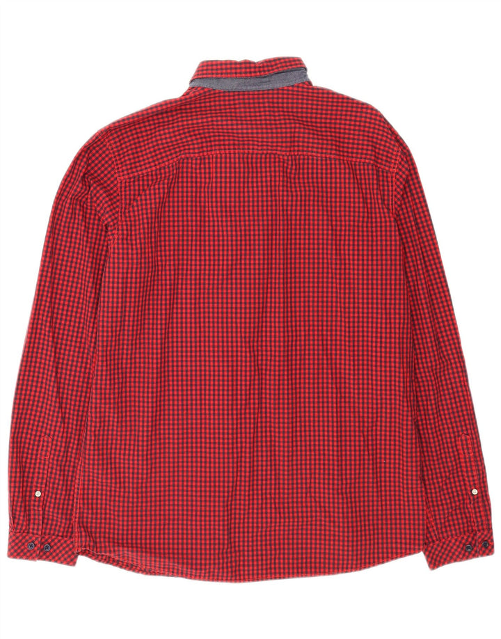 Мужская рубашка Jack & Jones XL из хлопка в красную клетку