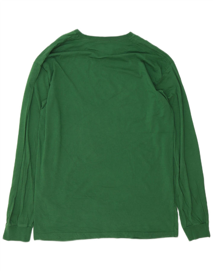 Мужской топ классического кроя Vans с длинными рукавами, большой зеленый хлопок