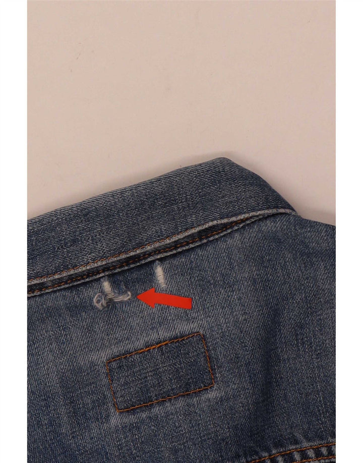 Джинсовая куртка Levi's для девочек 11-12 лет, XL, синяя, хлопок
