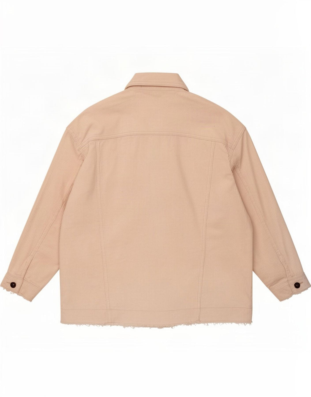 Женская вельветовая куртка оверсайз Zara UK 14, хлопковый средний оттенок белого цвета