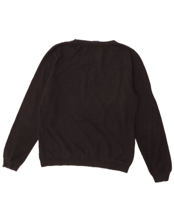 Женский свитер с рисунком NIKE UK 14, средний черный хлопковый свитер