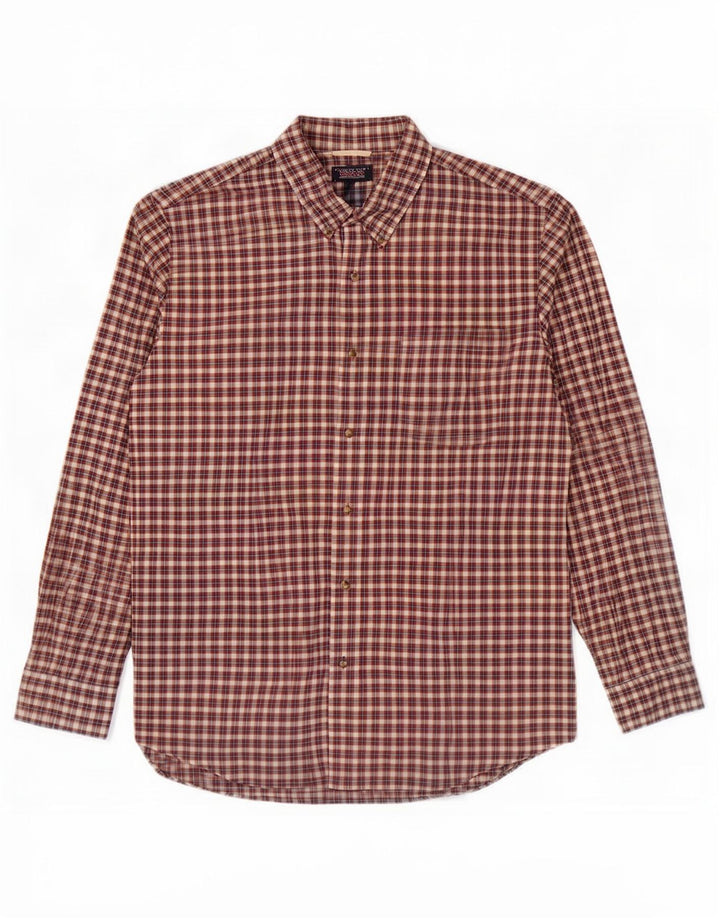 Мужская рубашка Chaps 2XL, хлопковая красная клетка
