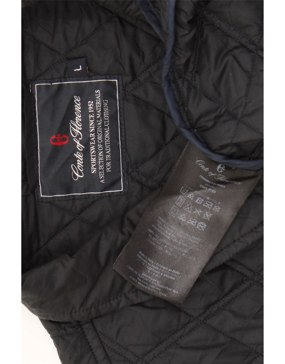 Мужской стеганый жилет Conte of Florence, большой размер, темно-синий, полиэстер, Великобритания 40