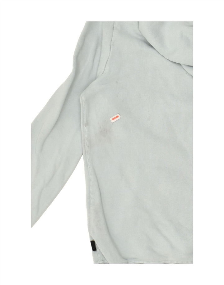 SUPERDRY Womens Graphic Hoodie Jumper UK 10 Small Blue Cotton | Vintage Superdry | Thrift | Second-Hand Superdry | Used Clothing | Messina Hembry 